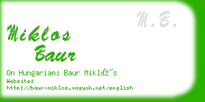 miklos baur business card